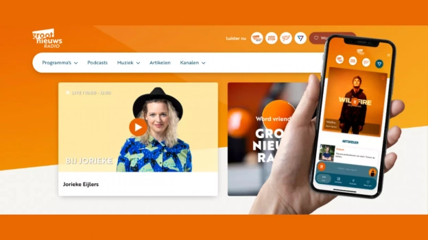 A completely renewed website and app for Groot Nieuws Radio 