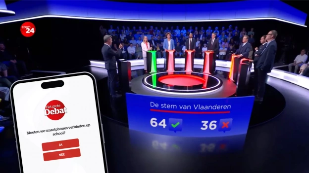 Live voting during Belgian TV program 'Het Grote Debat'